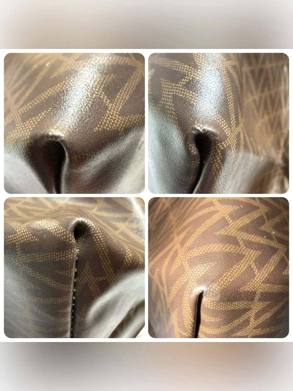 Mario Valentino Coated Canvas Large Tote Weekender Bag V Logo-with callouts - Picture 13 of 15